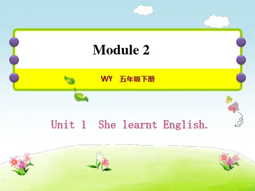 五年级下英语公开课课件-Module 2 Unit1 She learnt English-外研版 (2)