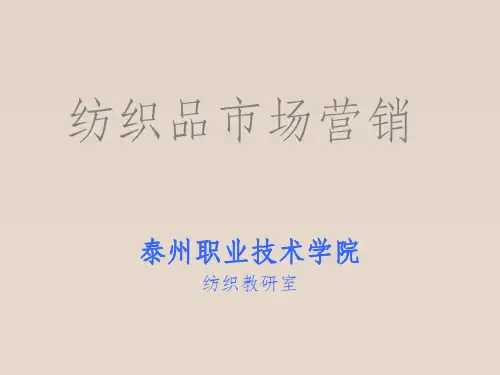 《纺织品市场营销》PPT课件