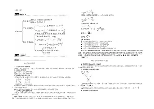2022版《优化方案》高一物理人教版必修二配套文档：第五章本章优化总结 Word版含答案