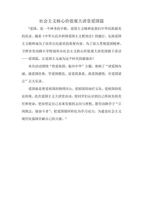 社会主义核心价值观大讲堂爱国篇 (4)
