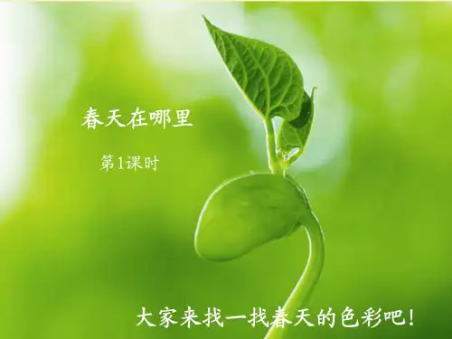 二下美术 春天在哪里第课时 课件全面版