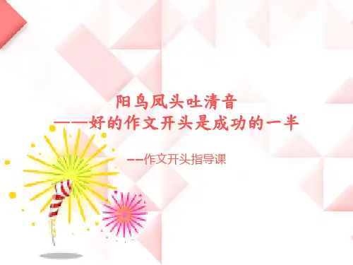 作文指导课作文开头 幻灯片