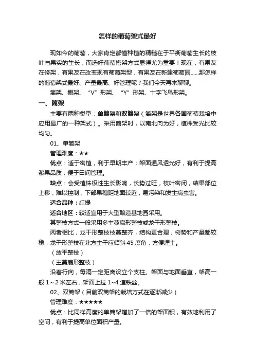 怎样的葡萄架式最好