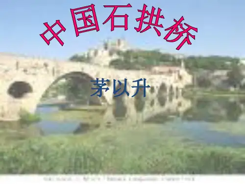 部编版八年级语文上第课《中国石拱桥》课件(30页PPT)