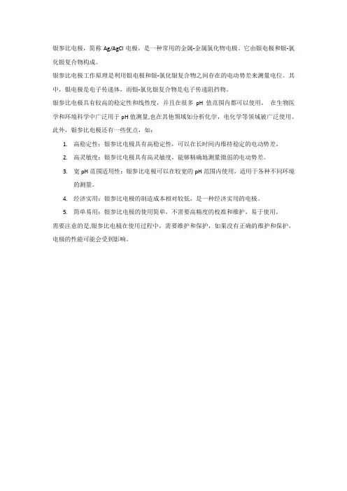 银参比电极
