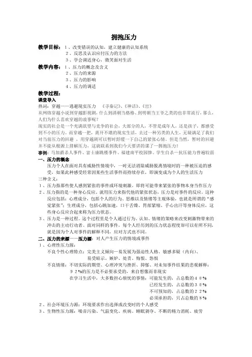 拥抱压力