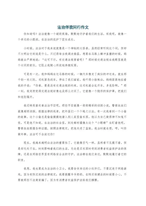 法治伴我同行作文