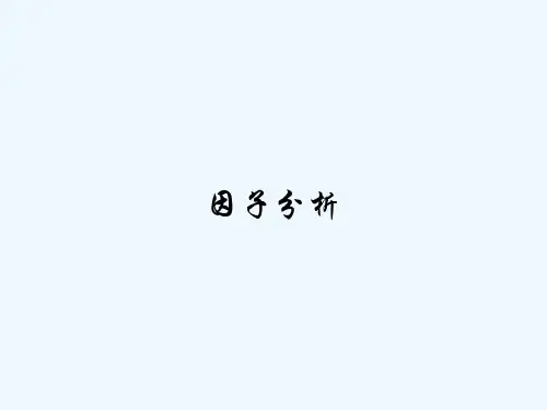 因子分析-PPT