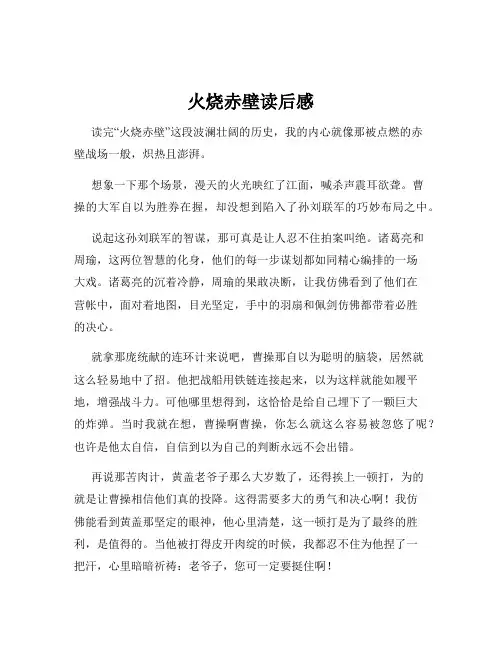 火烧赤壁读后感