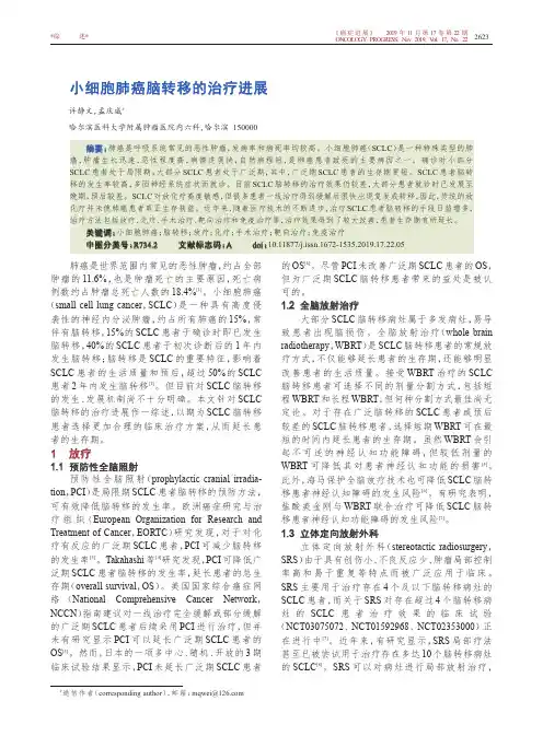 小细胞肺癌脑转移的治疗进展