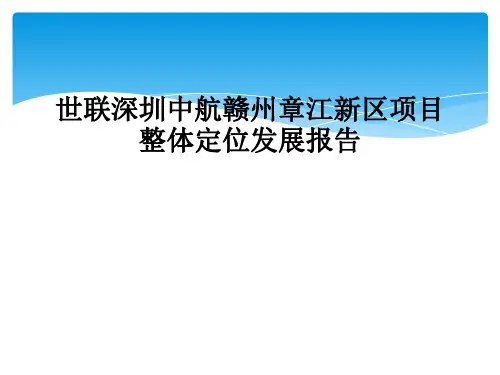 世联深圳中航赣州章江新区项目整体定位发展报告