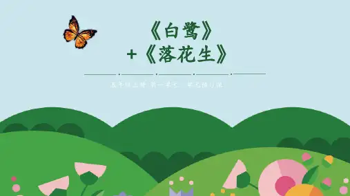 五年级上册语单元预习《白鹭+落花生》  (共12张PPT)【完美版课件】