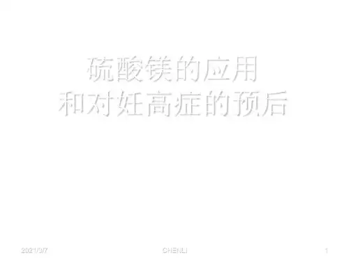 硫酸镁的应用PPT课件