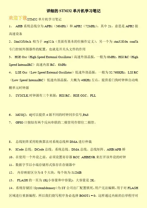 详细的STM32单片机学习笔记