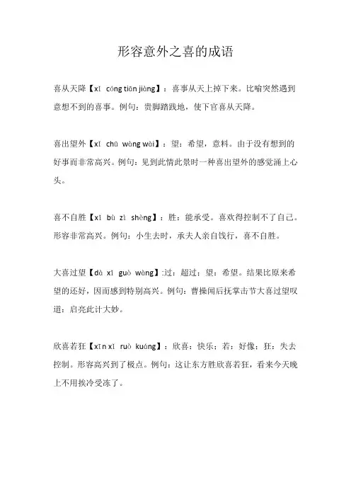 形容意外之喜的成语