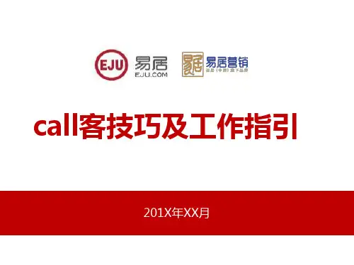 房地产置业顾问call客技巧及工作指引(PPT37页)