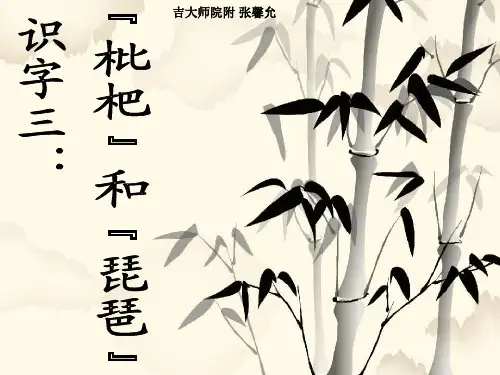 识字三_枇杷和琵琶