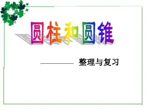 六年级数学圆柱和圆锥复习课 (2)