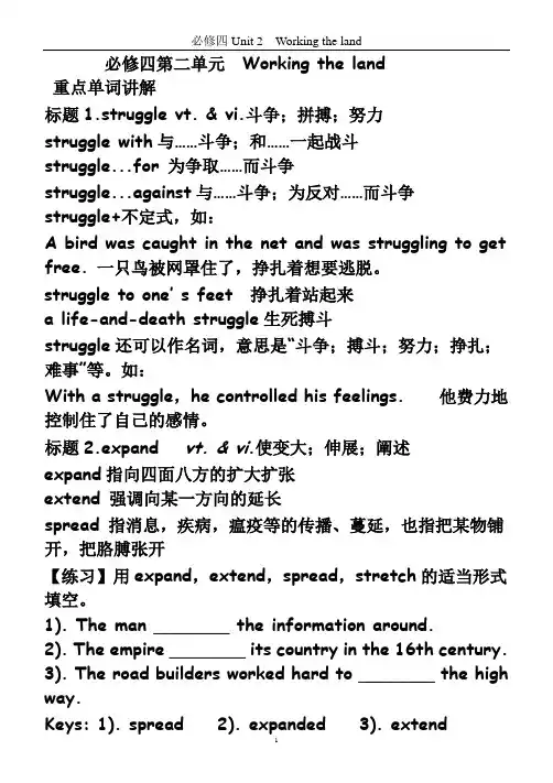 Unit_2__Working_the_land单词讲解