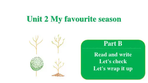 五年级下册英语-Unit 2 My favourite season Part B Read and write