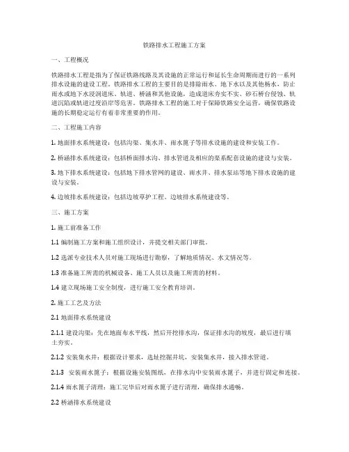 铁路排水工程施工方案