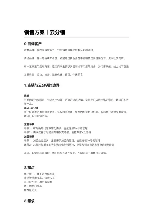 销售方案丨云分销