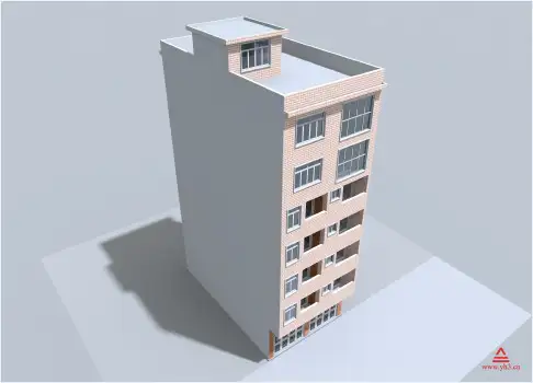 8.6x14.6 七层城中村出租房施工图设计图复式户型建筑图结构图效果图