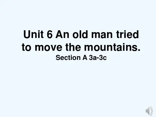 英语人教版八年级下册Unit6 SectionA (3a-3c)课件