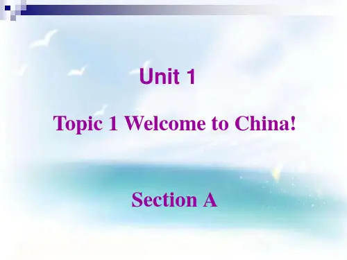 仁爱版七年级英语上册Unit1 Topic1 SectionA参考课件