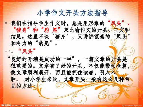 小学作文开头、结尾方法指导.ppt课件