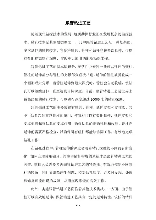 跟管钻进工艺