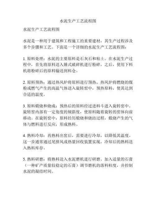 水泥生产工艺流程图