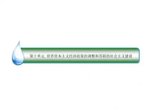 高考历史一轮复习第十单元世界资本主义经济政策的调整和苏联的社会主义建设38“自由放任”的美国与罗斯福