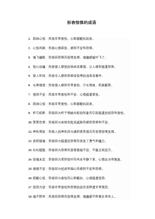 形容惊惧的成语