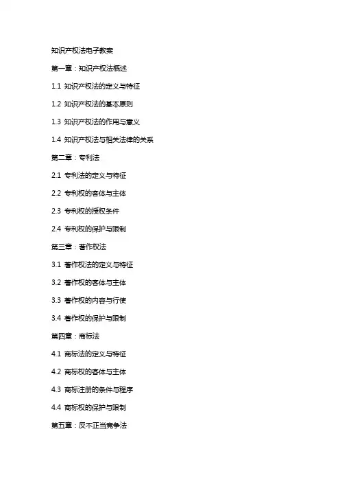 知识产权法电子教案