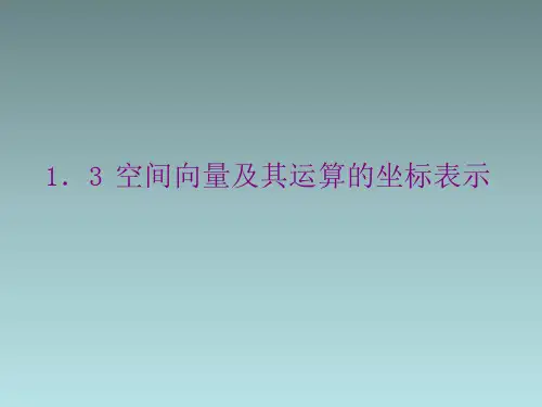 1.3  空间向量及其运算的坐标表示 课件(共45张PPT)