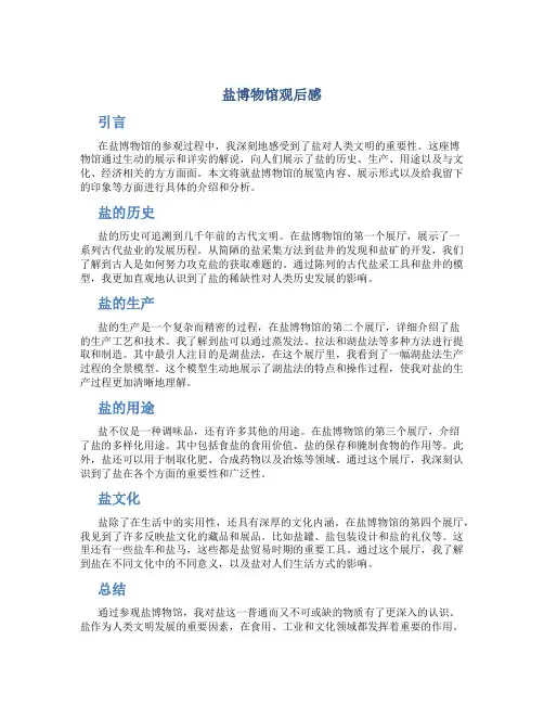 盐博物馆观后感