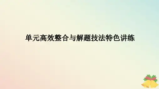2024版新教材高中历史第四单元资本主义制度的确立单元高效整合课件部编版必修中外历史纲要下