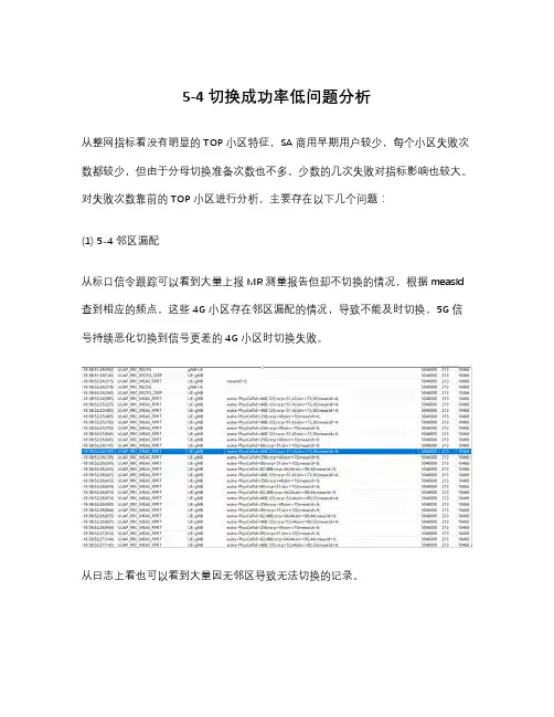 5-4切换成功率低问题分析