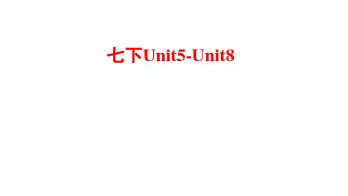人教版中考英语一轮复习七年级下册Units58课件