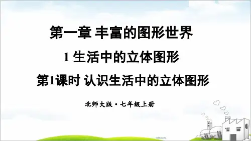 1.1.1 认识生活中的立体图形课件-  北师版七年级上册数学
