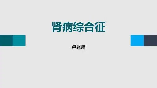 肾病综合征(中西医结合内科学)