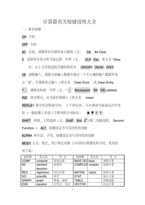 计算器有关按键说明大全.pdf