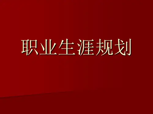 创新与创业 职业生涯规划