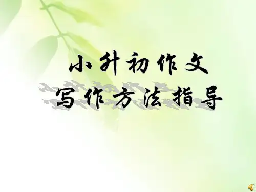小学作文写作方法指导PPT课件