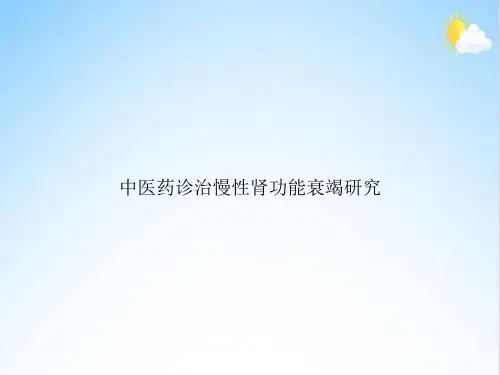 中医药诊治慢性肾功能衰竭研究