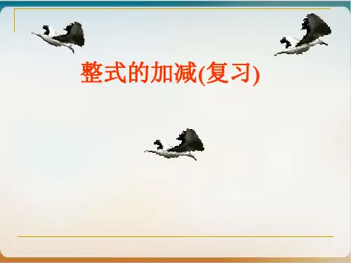 人教版数学七级上册课件第二章整式的加减(复习)(PPT)