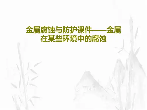 金属腐蚀与防护课件——金属在某些环境中的腐蚀共73页PPT