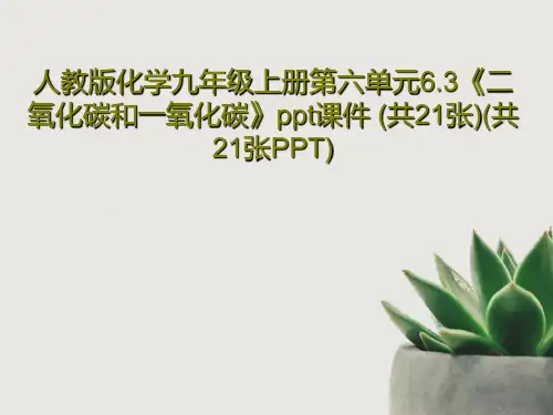 人教版化学九年级上册第六单元6.3《二氧化碳和一氧化碳》ppt课件 (共21张)(共21张PPT)P