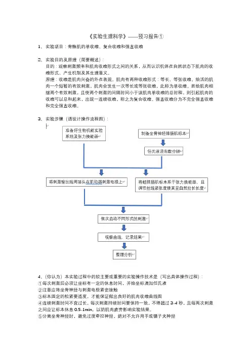 生理实验-预习报告①